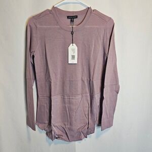 Universal Standard Dalia Mixed Media Elderberry Top 4XS=XS Merino Wool Blend NWT